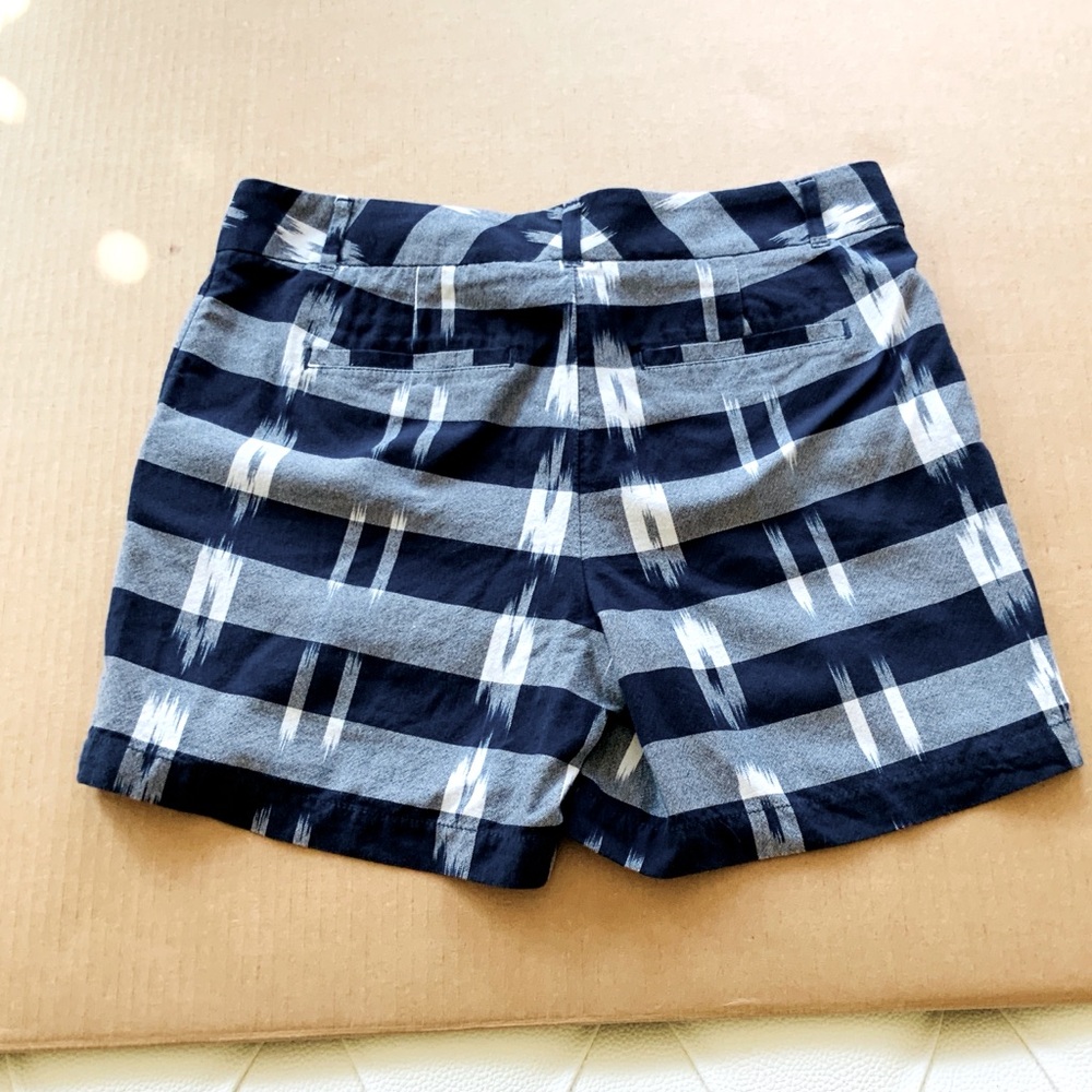 Loft Blue White Patterned Shorts - image 2
